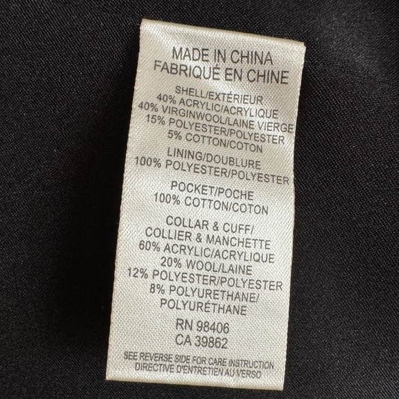 Theory Sz L Black & White Houndstooth Car Coat Like New - Picture 4 of 7